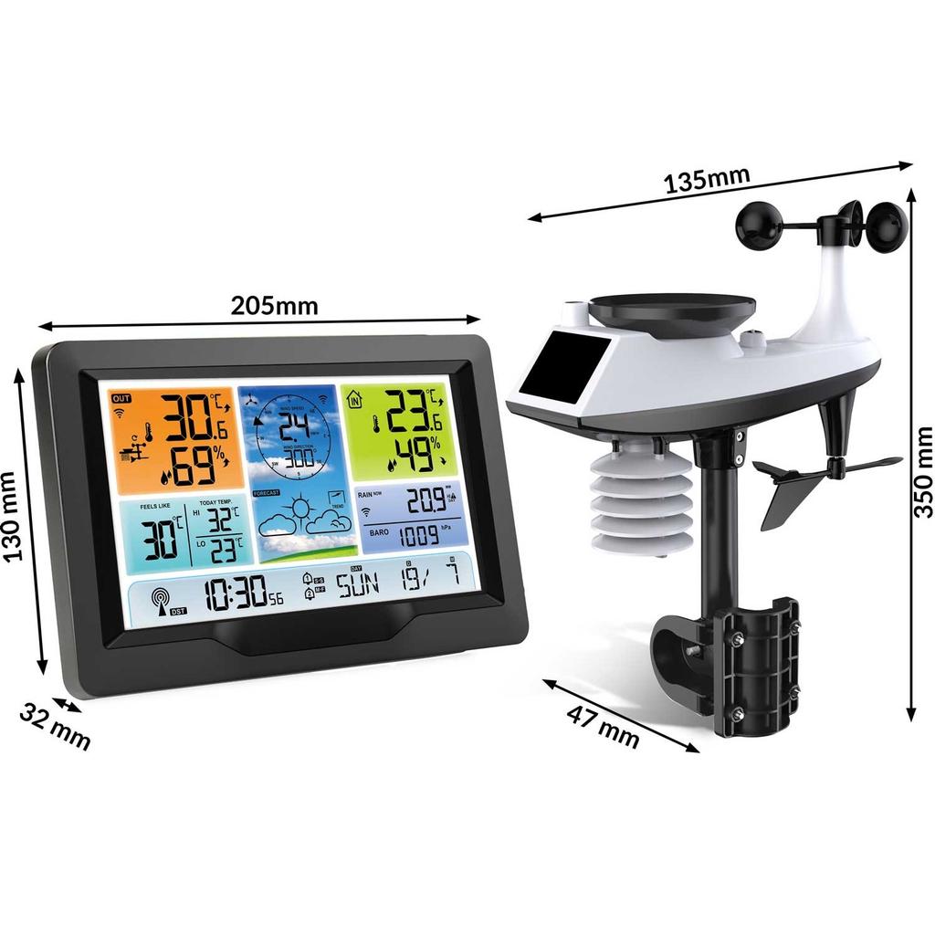 Bd-905 Graphite Weather Station With Display