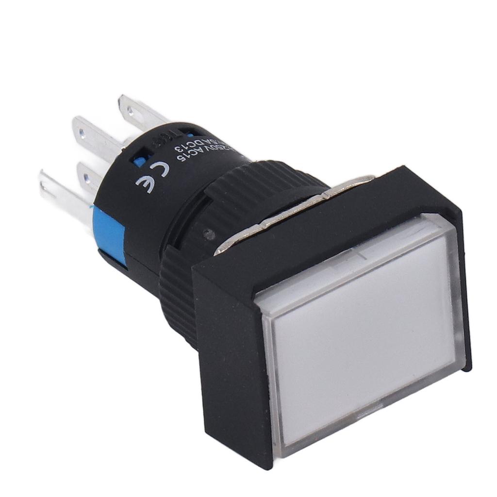 Кнопочный переключатель мгновенного действия с шайбой ABS со встроенным индикатором для электробытовой техники