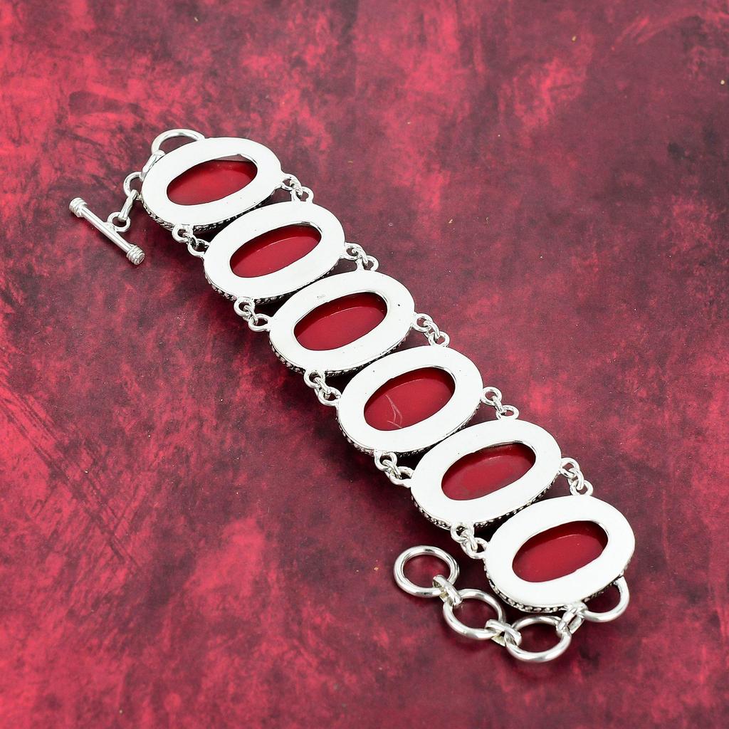 Red Coral 925 Solid Sterling Silver Jewelry, Handmade Bracelet & Necklace Jewelry Set For Women, Beauteous Red Coral Gemstone Jewelry For Her