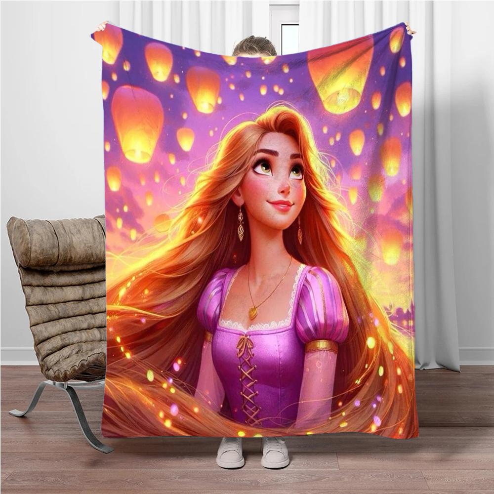 Cartoon Rapunzel Flannel Blanket Children Warm Soft Blanket for Sofa Bed Cover Blanket Suitable for Birthday Souvenir Gifts