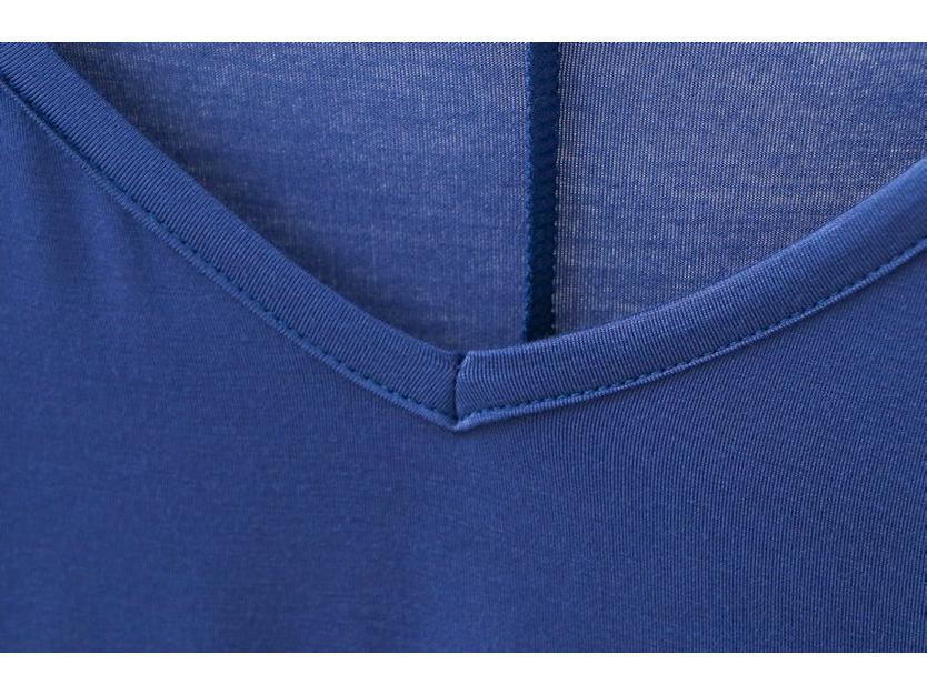 Women's Modal Loose Half-Sleeve Summer Bottoming Shirt: Lightweight, Pajama-Style, Large Size, Short Front, Long Back.