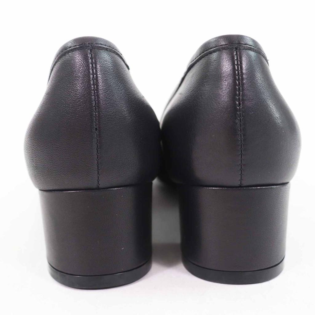 Отличные туфли Salvatore Ferragamo Gancini стеганые на массивном каблуке черная кожа Б/у