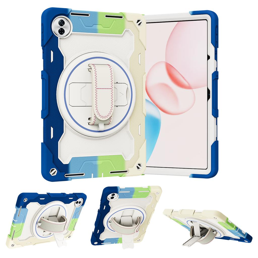 Heavy Duty Rugged Case for Huawei Honor Pad 10 (Tablet 10) 2025 12.1 Inch HEY3-W00 360 Rotating Kickstand Cover with Hand Strap