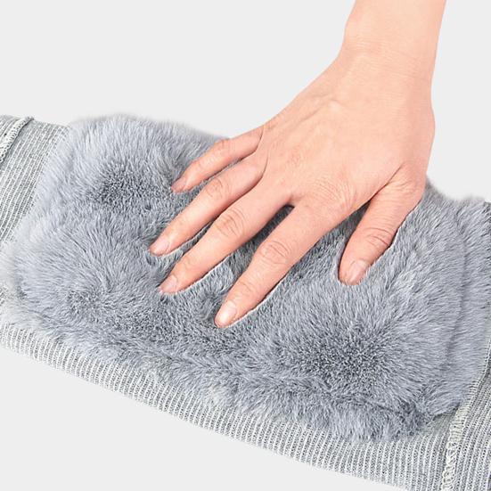 1 пара утолщенных флисовых наколенников, зимние теплые нескользящие высокоэластичные наколенники из искусственного кроличьего меха