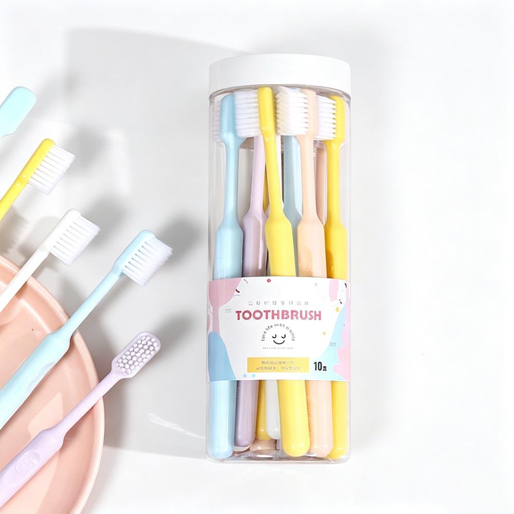 Large Capacity Bucket Toothbrush 10/20 Count, Gentle Soft Bristle Adult Toothbrushes, Ideal for Home Travel Student and Guest Us