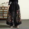 Cotton Pants Women Summer Loose Elastic Casual Pants Women Embroidery High Waist Thin Section Straight Large Size Sweatpants Women