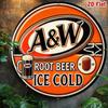 Винтажная алюминиевая жестяная вывеска A&W Root Beer 2D 7,8 дюйма Ретро Настенное искусство Домашний декор