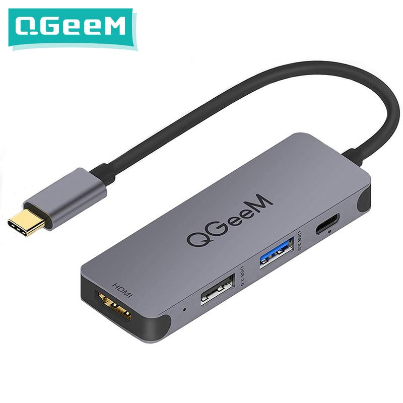 QGeeM USB C Hub для Macbook Pro Multi USB 3.1 Type C Hub 3.0 2.0 USB C HDMI адаптер PD Dock для Huawei Mate 20 Pro OTG Splitter