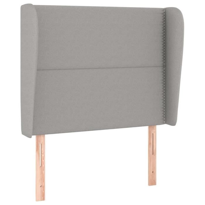 VidaXL Headboard with Ears Light Grey 93x23x118-128 Cm Fabric3117798