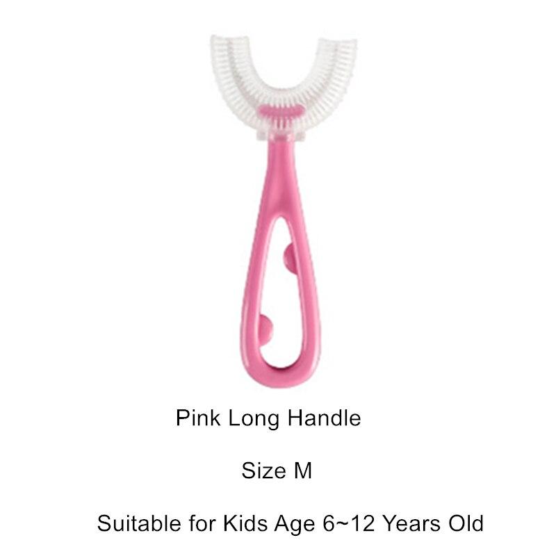 1 шт., детская зубная щетка U-образной формы, детская силиконовая зубная щетка для детей, ручная тренировочная щетка для зубов для малышей, щетка для чистки рта