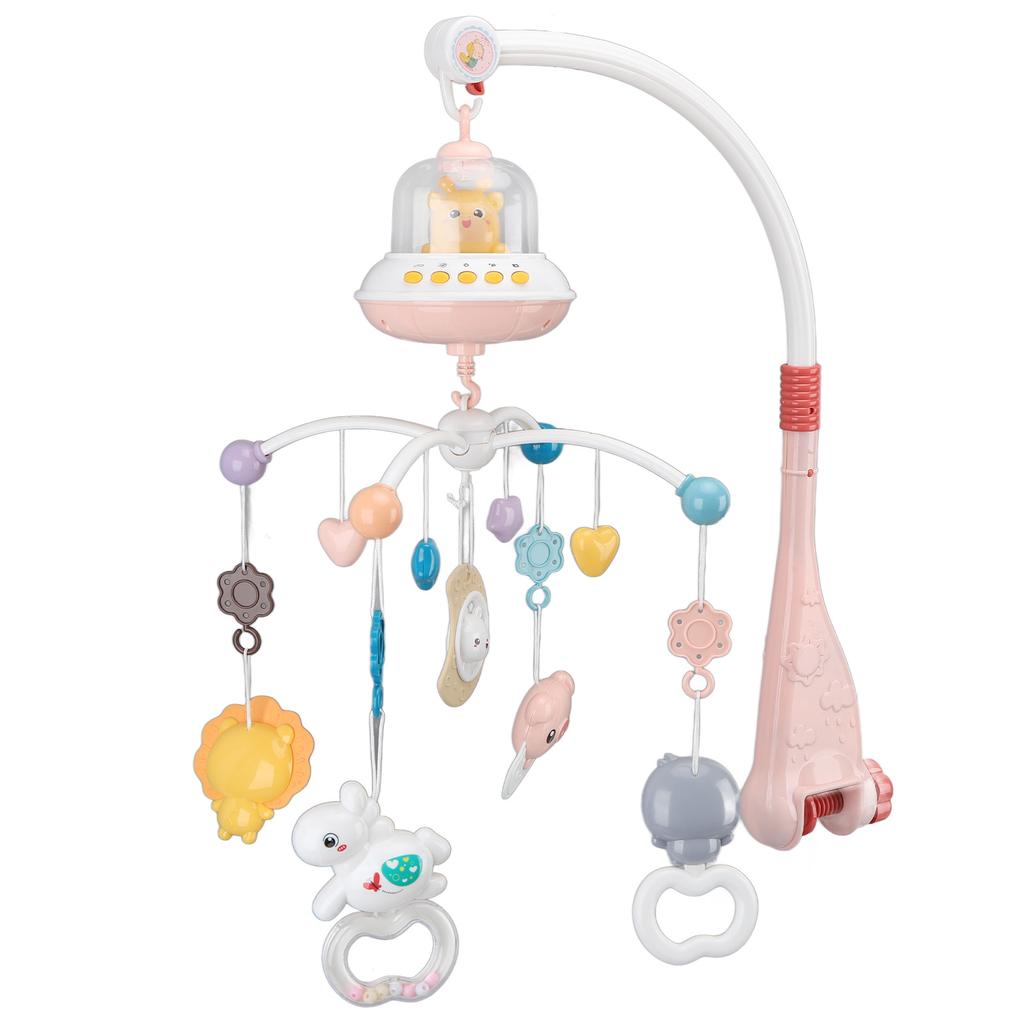 Детский мобиль, вращающийся, с животными, ночник, расслабляющая музыка, детский пластиковый мобиль с проектором