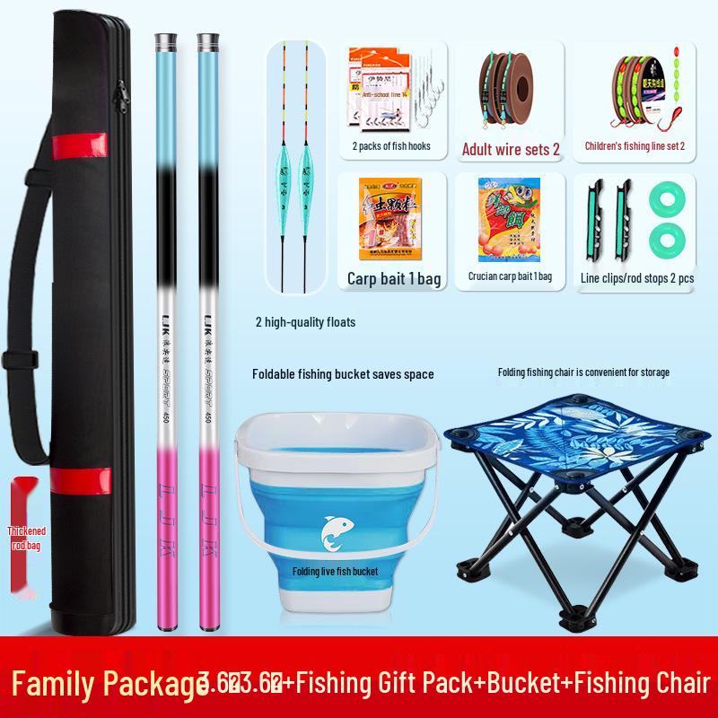Compact Children's Fishing Rod Set: Lightweight Parent-Child Stream and Hand Rod