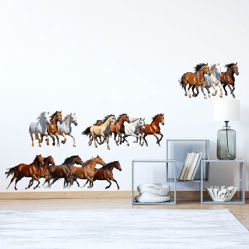 1set PVC Wall Stickers Wall Decoration Horse 300x700~960mm 1pc/style