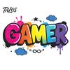 Игровые настенные наклейки Talos, Не оставляющие следов самоклеящиеся декали, Водонепроницаемый ПВХ-арт, Цветные граффити-декали для киберспортивных комнат, спален, общежитий, Игровой декор