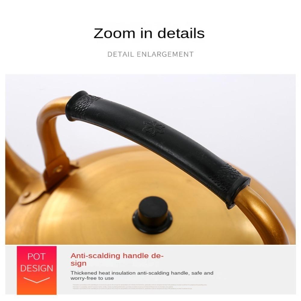 Аксессуары для уличной кухни Дорожная посуда Портативный чайник Золотой алюминиевый кофейник Чайник для воды