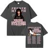 Jessie Murph Worldwide Hysteria Tour T Shirt 2026 Spring summer Fashion Hip Hop Music Sad Girl Concert  Men Casual Cotton Top