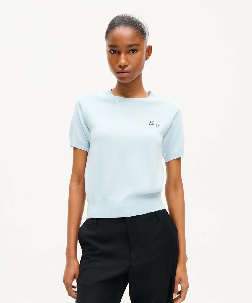 KENZO Women'S Rws Kenzo Signature Merino Pullover Short Sleeve Top_K263Aw3401Lbx