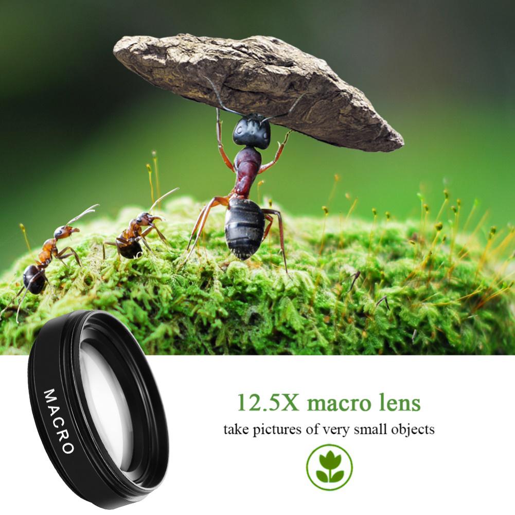 Phone Mobile Universal Wide 0.45X 12.5X Angle HD Macro Lens for iPhone Android