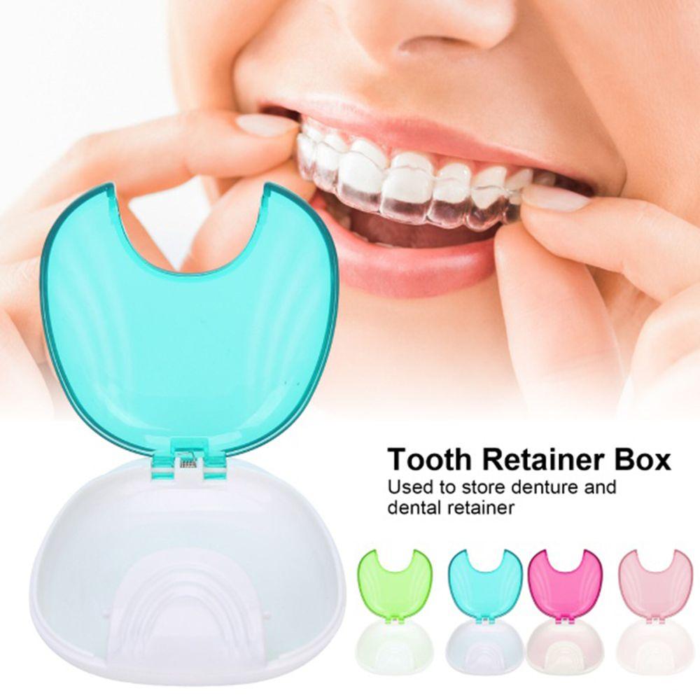 Portable Orthodontic Dental Retainer Box False Teeth Box Invisible Braces Case Denture Storage Case