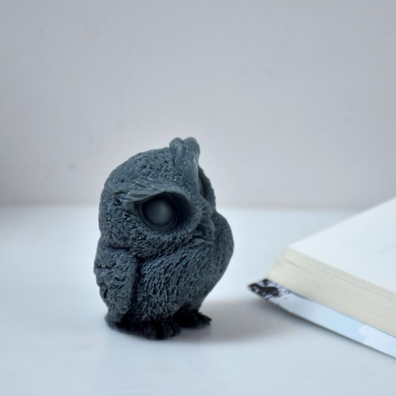 Милые птички Рождественские формы для свечей Силиконовая форма для мыла 3D форма совы Форма для эпоксидной смолы Свадебное домашнее украшение для вечеринки-Ароматерапия