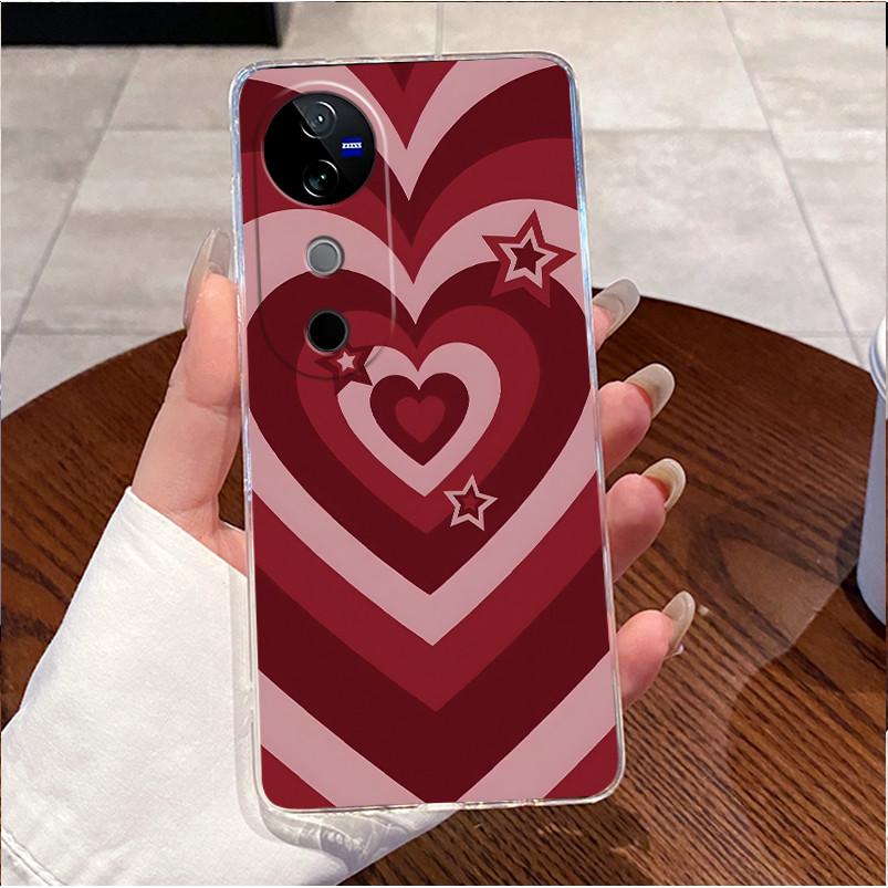 Чехол для VIVO V40 5G Задняя крышка VIVO V40 Pro 5G Милый Кот Любовь Кролик Забавные Мультфильмы Корпус Ультратонкий Прозрачный Мягкий ТПУ Чехол для Телефона