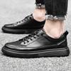 Men's Genuine Leather Shoes Male Comfortable Outdoor Sneakers Fashion Lace-Up Casual Shoes 2024 New All-match Fashion Flats