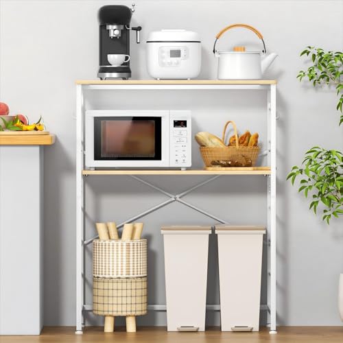 YDH Over-the-Trash Can Rack, 80cm Wide x 40cm Deep x 100cm High, 5-Tier Adjustable Shelf, Kitchen Shelf, Microwave Rack, Rice Cooker Storage, Over-the