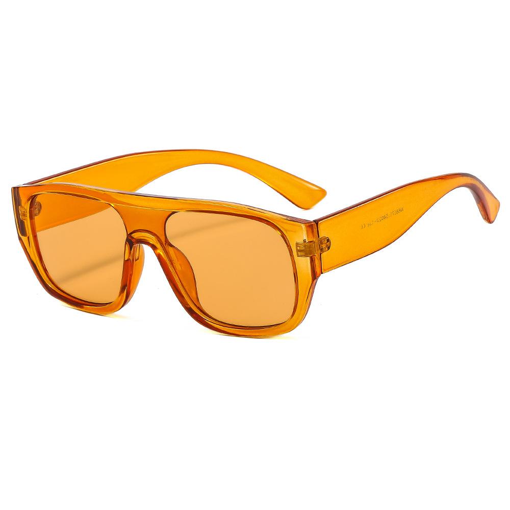 Summer new PC square glasses frame European and American fashion sunglasses Spice girls wear decorative sunglasses UV protection