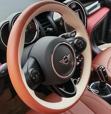 Для MINI Cooper S JCW F60 F55 F54 F56 F57 Черный нескользящий руль автомобиля, сшитый вручную