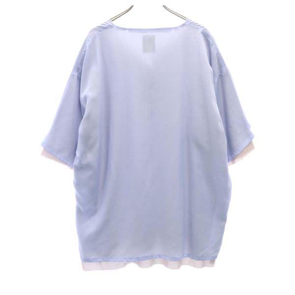 unused VAST222 20ss Short sleeve Layered Skipper Cut 2 blue Men's Used