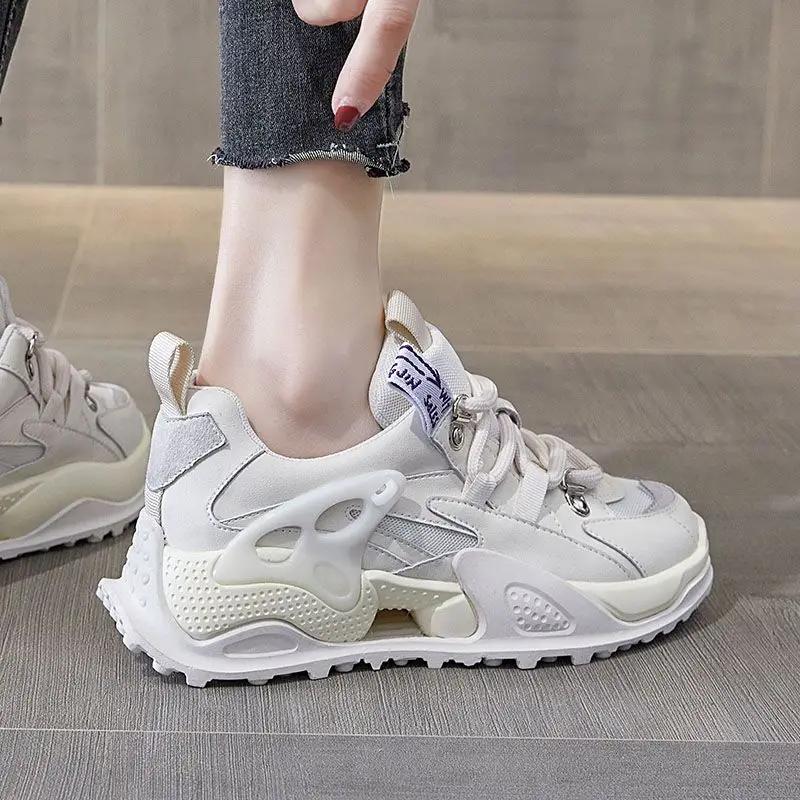 Мода Мода 2024 Спортивная женская обувь Кроссовки на шнуровке Тенденции Стильная новинка в высококачественной обуви для женщин Поступление Y2k H