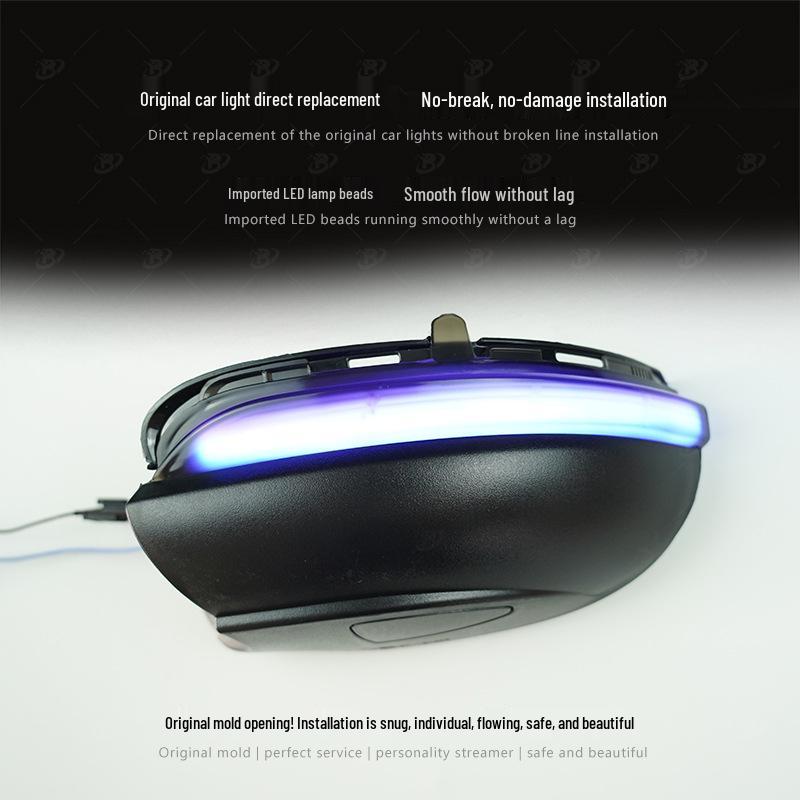 Blue-Tinted Sequential Turn Signal Light for Volkswagen Golf GT1 09-13 Rearview Mirror