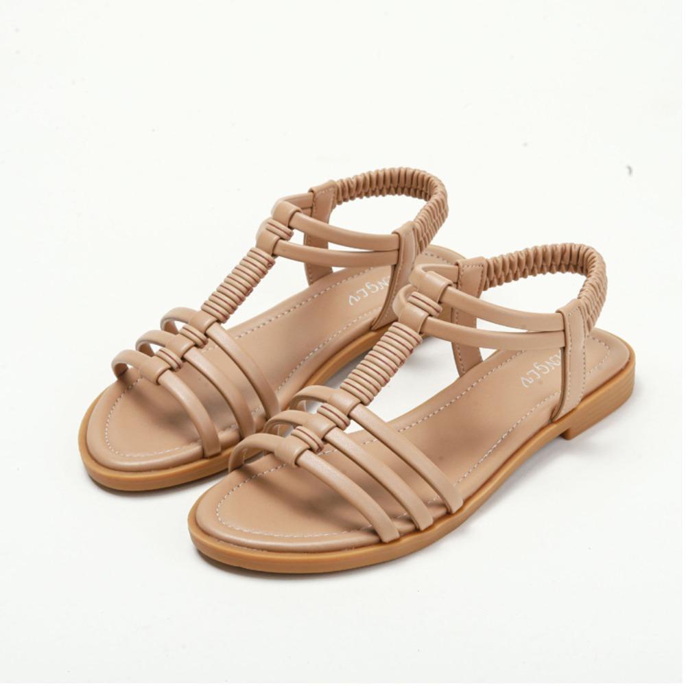 Roman Sandals Women's 2024 Summer New Retro Hollow Flat Sandals Comfortable Beach Shoes Sandalias De Mujer Designer Sandals