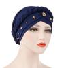 New Women's Hair Care Islamic Jersey Head Scarf Milk Silk Muslim Hijab Beads Braid Wrap Stretch Turban Hat Chemo Cap Head Wrap