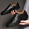 New Men Shoes Genuine Leather Casual Shoes Fashion Sneakers British Style Cow Leather Men Shoes New Men Sneakers