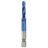 High Speed Steel Plated Blue 6.35mm Hex Shank Tap Drill Bit HSS Compound Tap (M6)