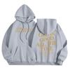 Women Outfit Sweatsuit Letter Printed Long Sleeved  Casual Hooded Sweatshirt