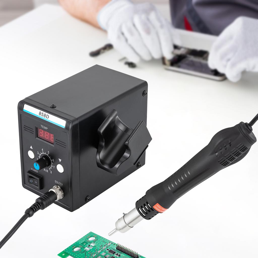 Ремонтная станция горячего воздуха, паяльная станция SMD 110 В с комплектом фена