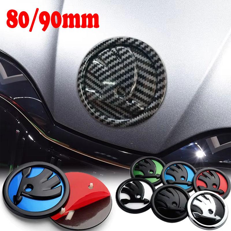 ABS Car Front Head Hood Rear Trunk Classic Styling For Skoda Logo Octavia Superb MK2 Fabia Rapid Roomster Badge Emblem Stickers xkbf53