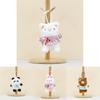 Cute Cartoon Panda Keychain Fluffy Bear Plush Toy Bag Charm 12 Cm Height