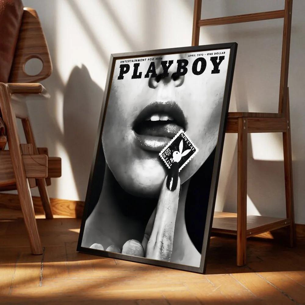 Sexy Female Celebrities Magazine Playboy Canvas Painting Poster HD Quality Poster Wall Art Painting Study Room Wall Decor