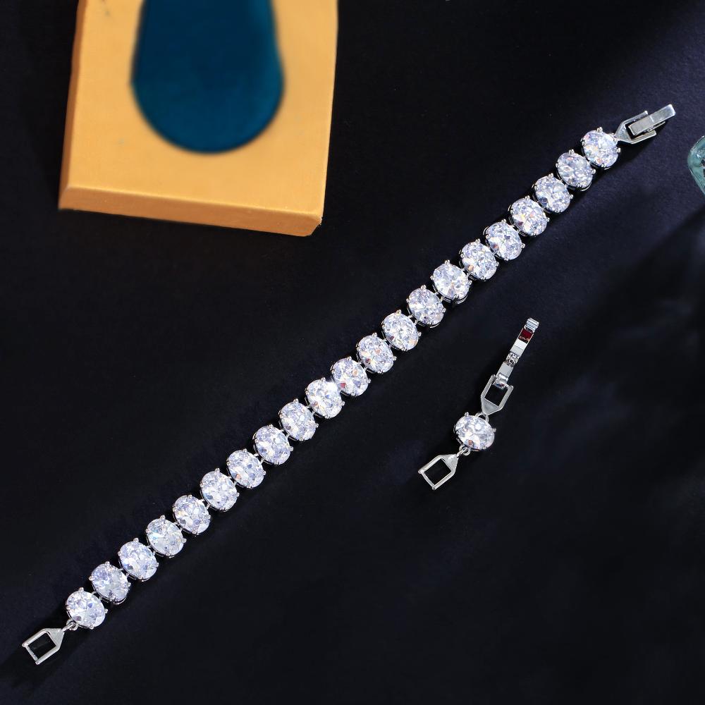 CMM Высокое качество, несколько вариантов цвета, AAA, цирконий, серебристый, женские ювелирные изделия, теннисный браслет для женщин