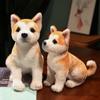 Милая мягкая игрушка Акита-ину Kawaii Shiba Inu, плюшевая игрушка-животное, имитация трубы, кукла для собак, детский комфортный сон, кукла, подарок на день рождения для девочки