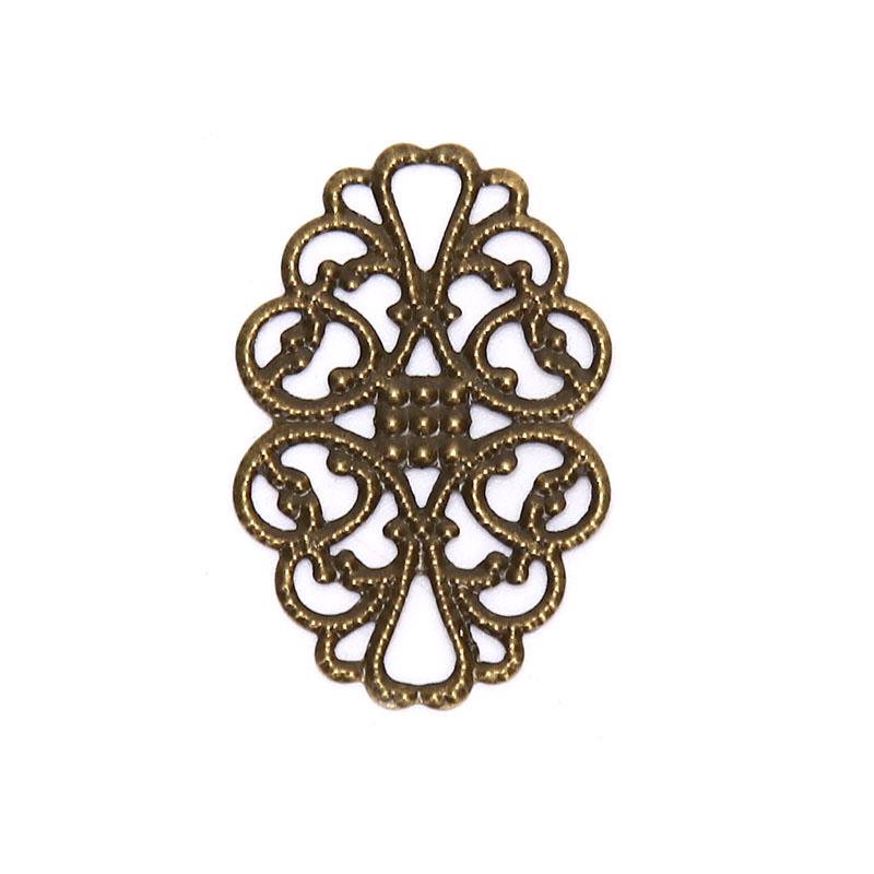 20шт филигранные цветочные обертывания разъемы ремесла украшения Diy фурнитура ювелирные изделия