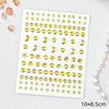 Yellow Rhinestone Heart Bow Face & Nail Stickers