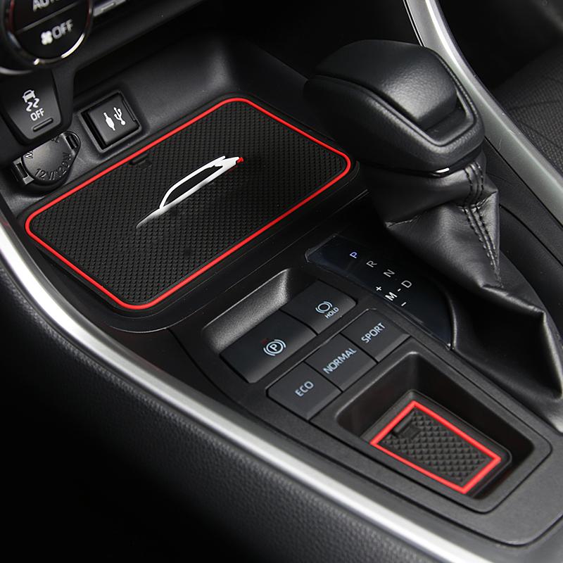 Коврик для дверных прорезей, противоскользящая резиновая подушка для двери автомобиля, красная подушка для слота для ворот для Toyota