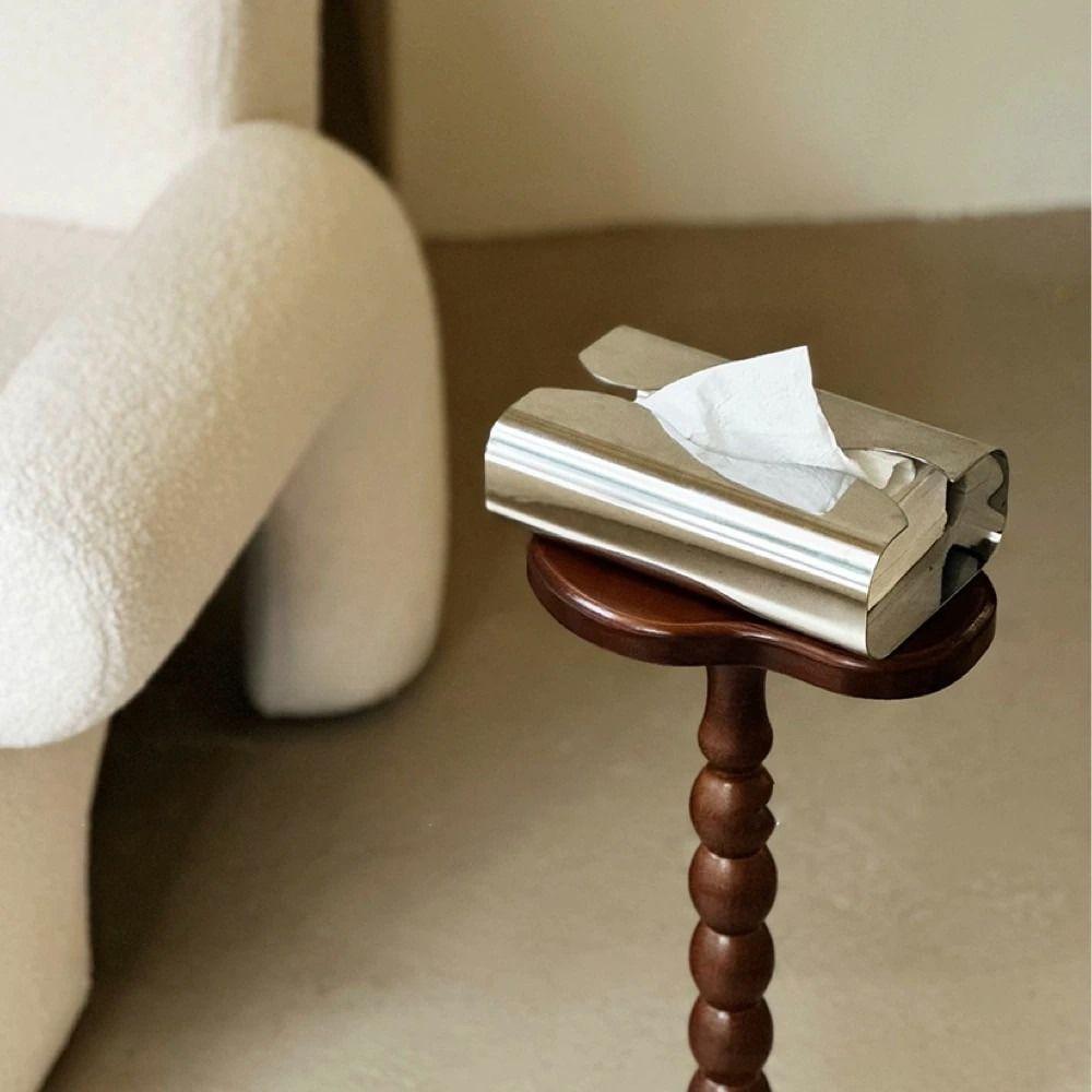 Stainless Steel Tissue Case Mirror Surface Napkin Box Elegant Mirror Napkin Holder Kitchen Use