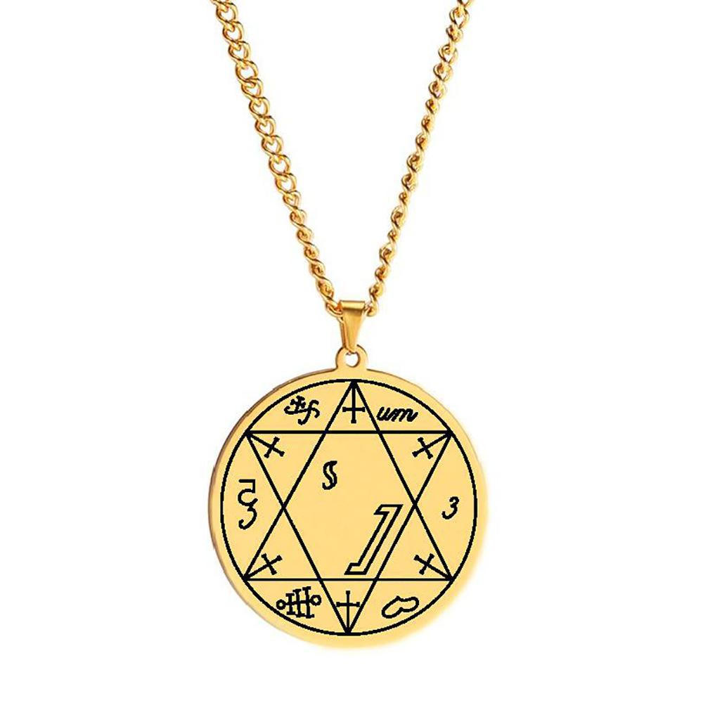 Accessories Health Amulet Luck Solomon Pentagram Seal Witchcraft Pendant Necklace