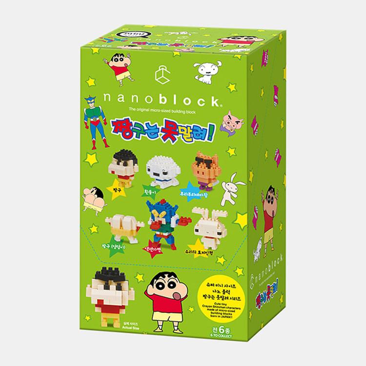Nanoblock Mini Crayon Shin-chan (6 Pieces) Korean Ver., Korean Popular Bandai