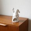 Hollow Out Santa Claus Candle Holder Unpainted Gnome Shape Candle Holder  Fireplace Decor